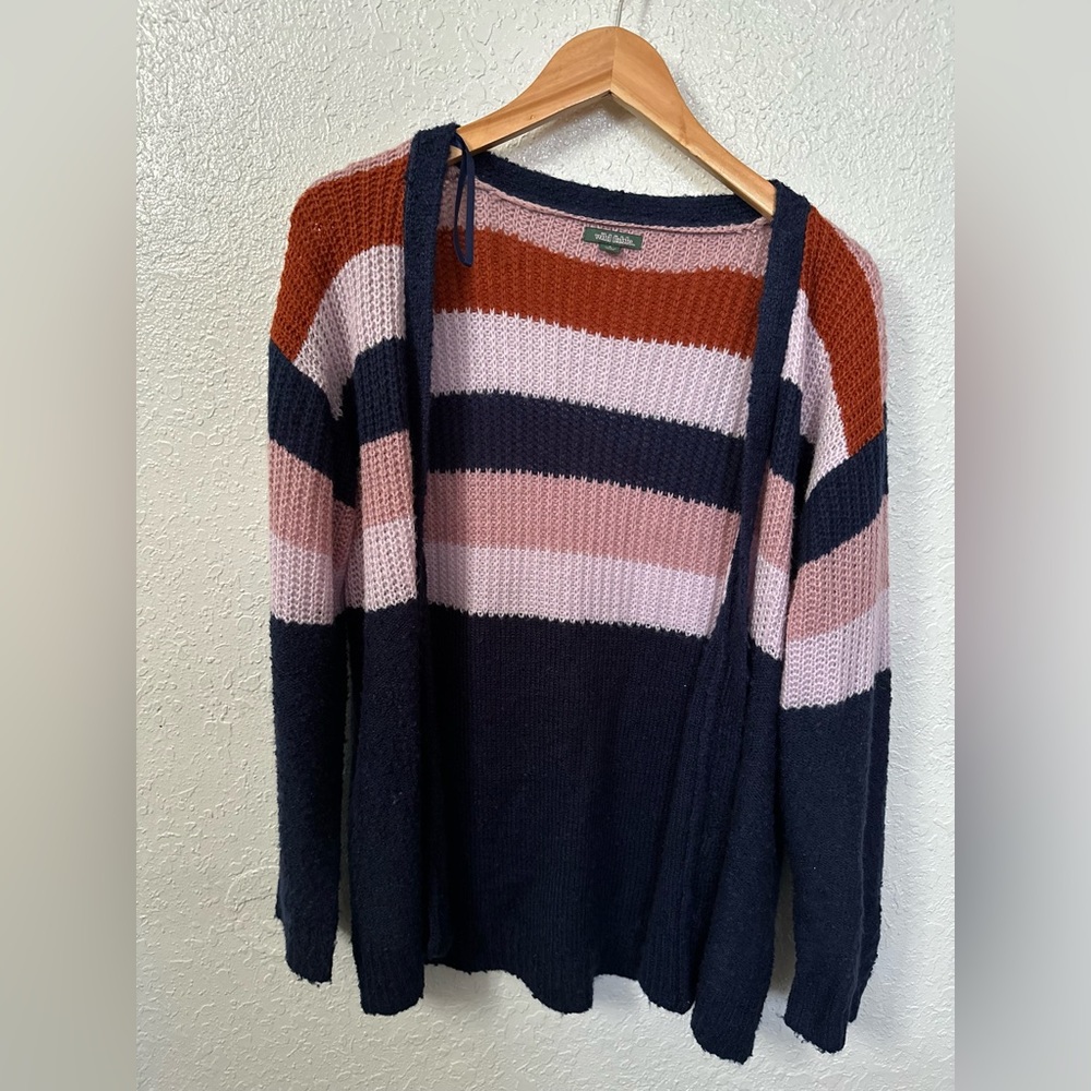 Wild fable brand women's sweater in blue and pink stripess size S